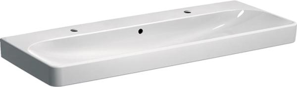 Geberit Smyle Square Waschtisch, 120x48c zwei Hl., m. Ül., weiß, KeraTect