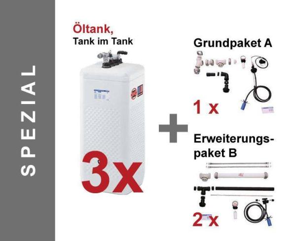 SCHÜTZ Öl-Lagerbehälter T103 Spezial Tank im Tank 3 x 750 Liter Kunststoff