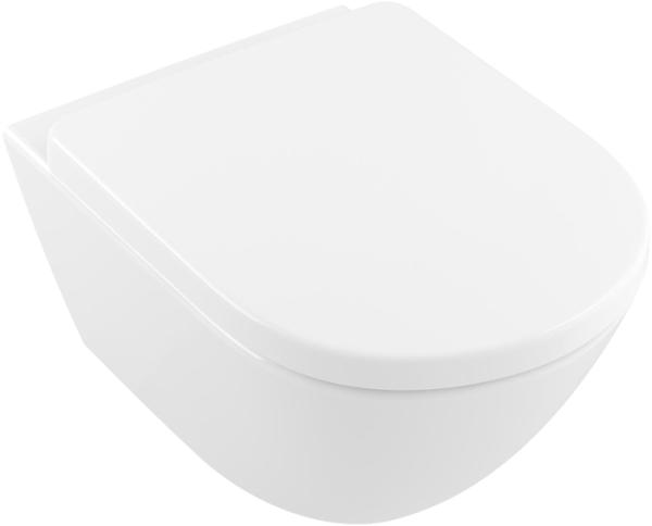 Villeroy & Boch Tiefspül-WC Komfort spülrandlos 4609R0 410x580mm Oval Weiß Alpin