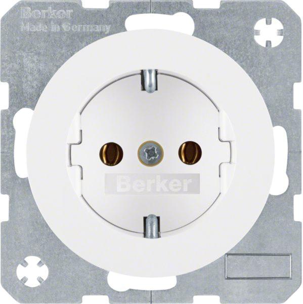 Berker 47432089 Steckdose SCHUKO R.1/R.3 polarweiß, glänzend