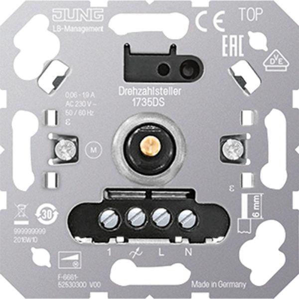 Jung Drehzahlsteller UP 1,8A 230V 1ph 1735 DS stufenl Schaltkont IP20