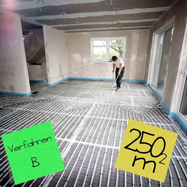 Verlegeplan FBH bis 250 m² inkl. Heizlastberechnung nach Verfahren B + Heizflächenauslegung