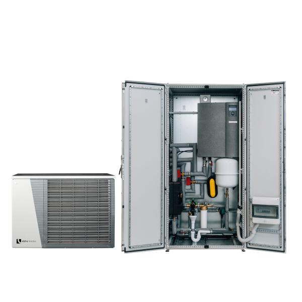 ThermCube Hybrid All-in-One Luft-Wasser Wärmepumpen System linke Ausführung