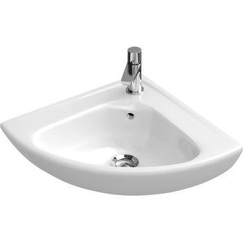 Villeroy & Boch Eck-Handwaschbecken Compact O.n 732740 415x415mm Viertelkreis Weiß Alpin