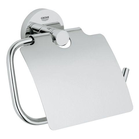 WC-Papierhalter Essentials 40367_1 Metall mit Deckel chrom