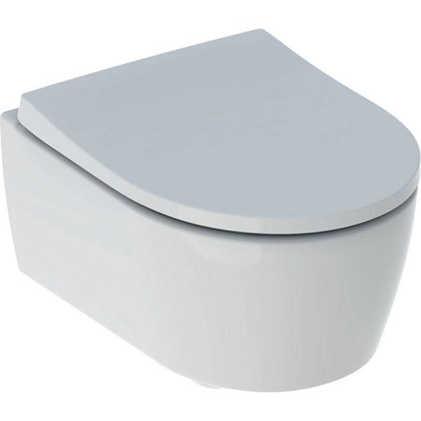 Geberit iCon Set Wand-WC mit WC-Sitz, Ri Tiefspüler, verk. Ausl. T:49cm, weiß