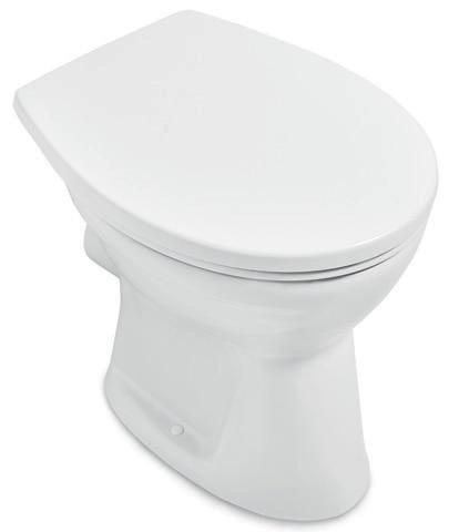 Villeroy & Boch Flachspül-WC spülrandlos O.novo 7619R0 360x460mm Rund Weiß Alpin