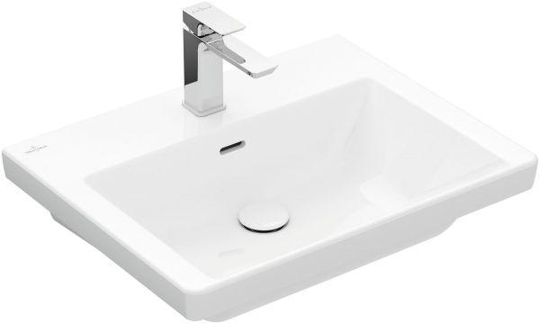 Villeroy & Boch Schrankwaschtisch Subway 3.0 600x470mm Rechteck 1HL. m. ÜL. geschl. w