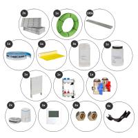 10 m² Set Trockenbau-System Selfio-Floor für Fliesen 2 Heizkreise LCD Regler 230 V + Zubehör