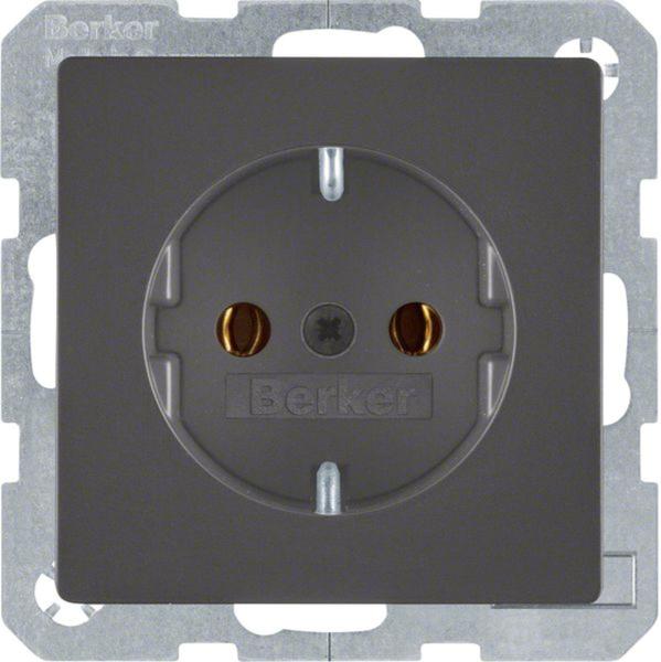 Berker 47436086 Steckdose SCHUKO Q.1/Q.3 anthrazit, samt