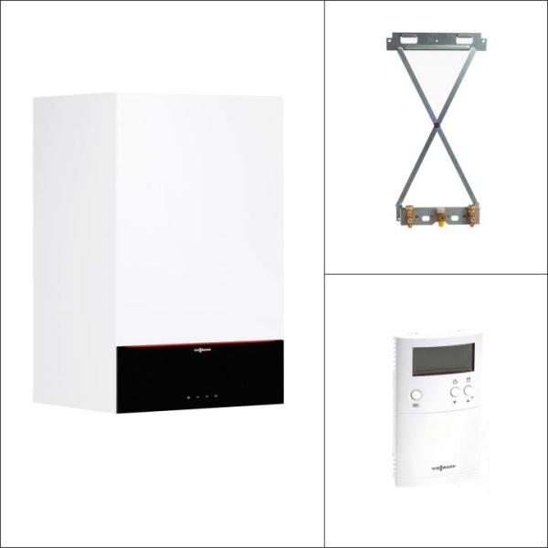 Viessmann Gas-Brennwert-Kombigerät Paket Vitodens 200-W B2KF 19 kW inkl. WW - 7" Display