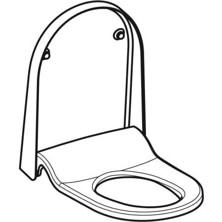 GEBERIT WC-Sitz und WC-Deckel zu Geberit AquaClean Sela weiß-alpin