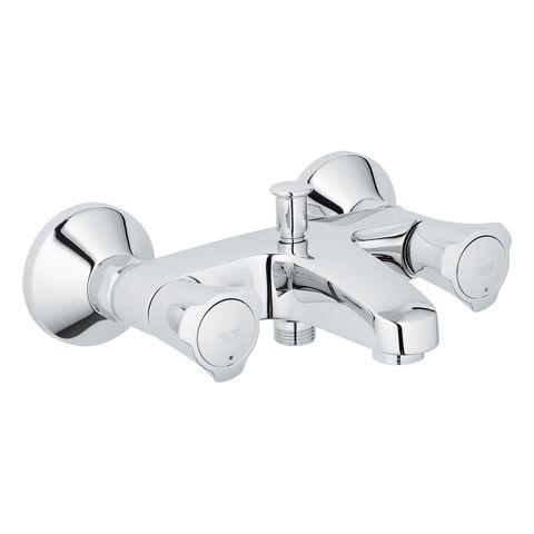 2-Griff-Wannenbatterie Costa 25450_1 DN15 Wandmontage chrom