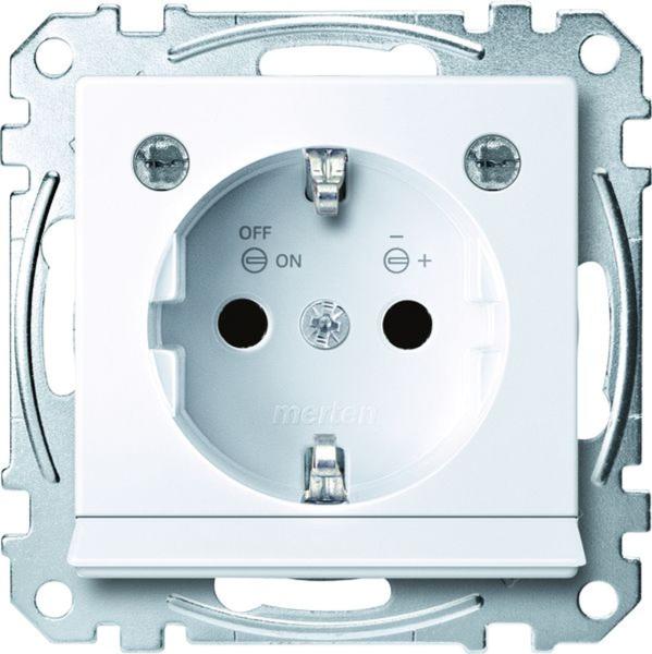 Merten Steckdose 1-fach aktivweiß glänzend UP mit OL System M MEG2304-0325 mit BS IP20