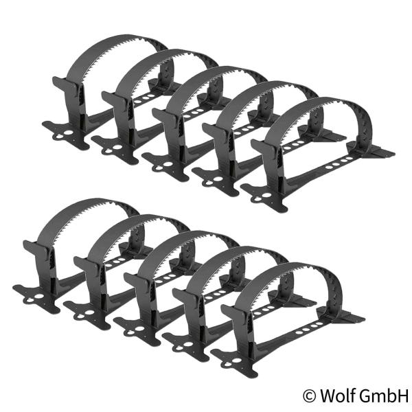 Wolf Universalschelle für 50x100, 50x140, DN63, DN63/75 Lüftungsrohre, 10 Stück