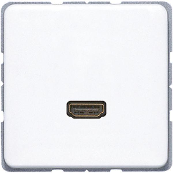 Jung HDMI-Steckdose UPmont Kanaleinb weiß CD MA 1112 WW 1HDMI RAL9010