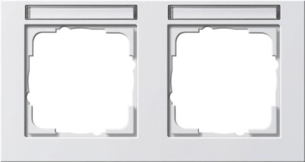 Gira Rahmen 2-fach reinweiß glänzend horizontal BSF Kst E2 109229