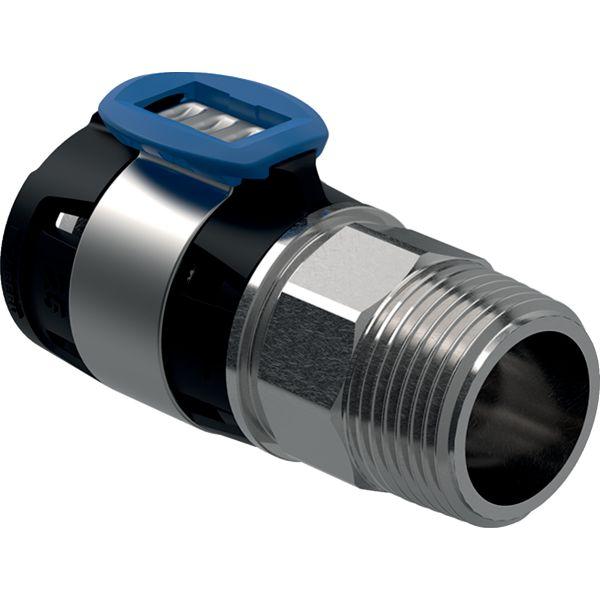 Geberit FlowFit Übergang mit Aussengewinde Edelstahlahl 20mm-1/2"