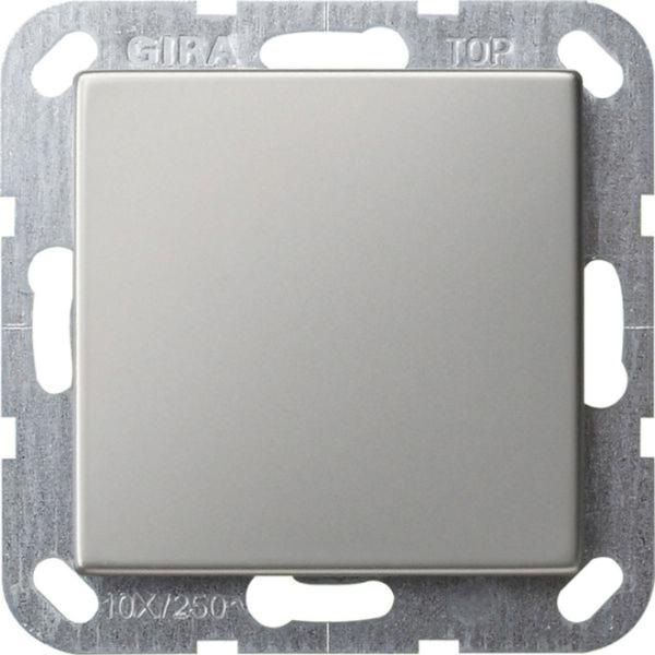 Gira Zentralplatte Blindabd 1-fach Edelstahl System 55 0268600 Schraubbef