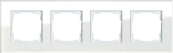 Gira Rahmen 4-fach weiß glas Esprit 021412