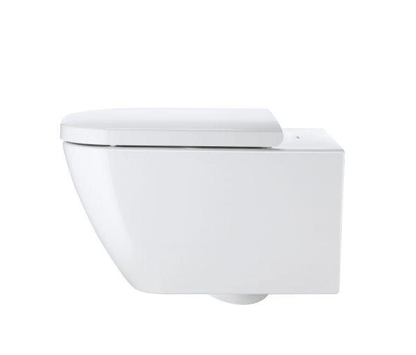 Wand-WC Happy D.2 540 mm Tiefspüler, rimless, Durafix, weiß