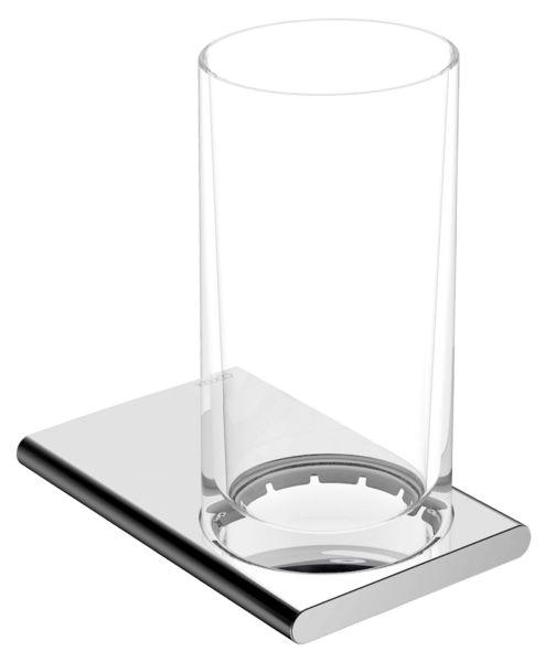 Keuco Glashalter Edition 400 11550 kpl Echtkristall-Glas verchromt