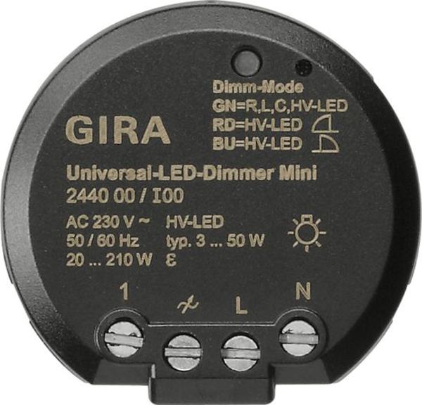 Gira LED-Dimmer 20-210W UP System 3000 244000 Lichtwertspeicher