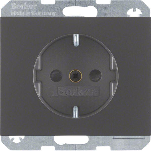 Berker 47357006 Steckdose SCHUKO mit erhöhtem Berührungsschutz K.1 anthrazit, matt