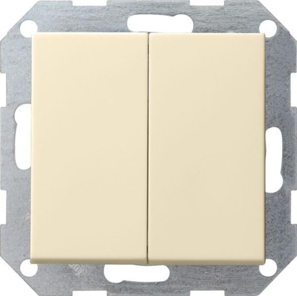 Gira Serienschalter Taster weiß glänzend UP 2-fach System 55 012501 IP20