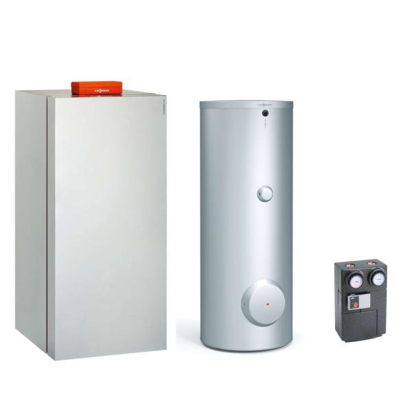 Viessmann Paket Vitocrossal 300 CU3A 19 kW Gas-Brennwertkessel mit Speicher Vitocell 100-V CVAB 300L