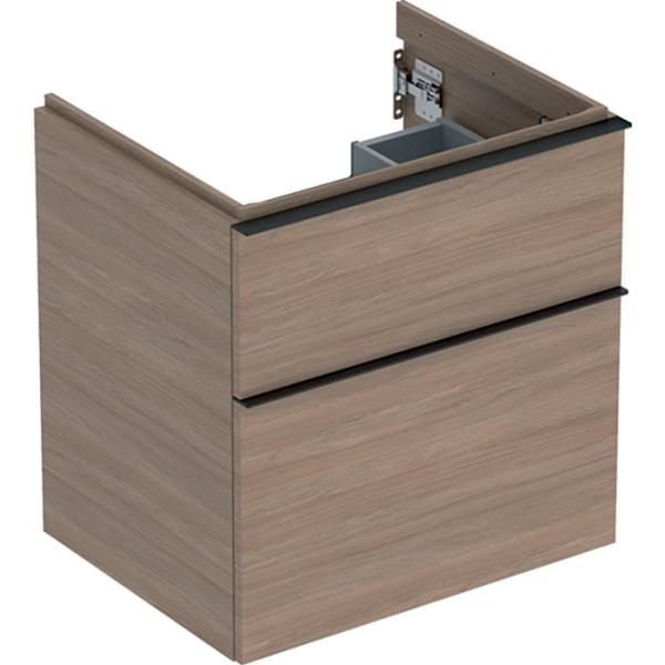 Geberit iCon Unterschrank für WT, 2 Schu 59,2x61,5x47,6cm, Eiche/Gr. Lava