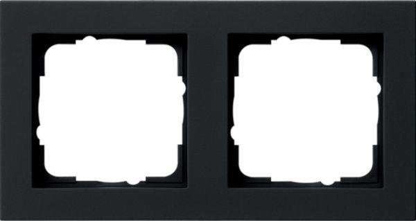 Gira Rahmen 2-fach schwarz mit Kst E2 021209