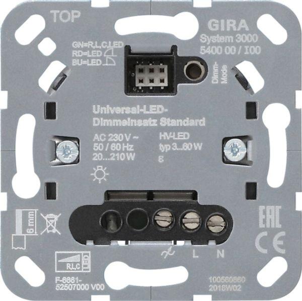 Gira Dimmer uni 20-210W UP System 3000 540000 Lichtwertspeicher