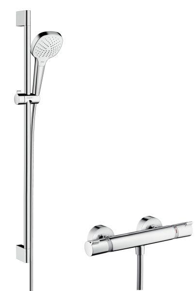 hansgrohe Brausenkombi Croma Select E Va Ecostat Comfort Unica Crometta 900 mm