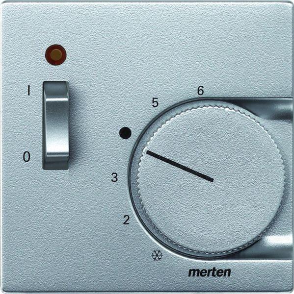 Merten Zentralplatte Raumtemp alu mit System M 536160 div.Symbole