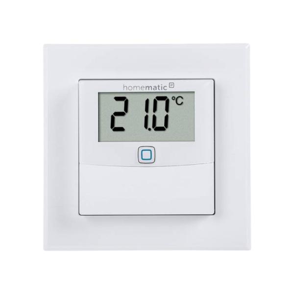Homematic IP Wired Smart Home Temperatur- und Luftfeuchtigkeitssensor mit Display HmIPW-STHD - innen