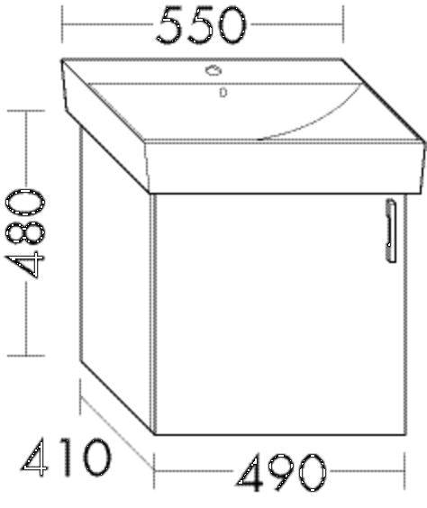 BURGBAD Waschtischunterschrank (WVNR049) Sys30, 410x490x480, PG2