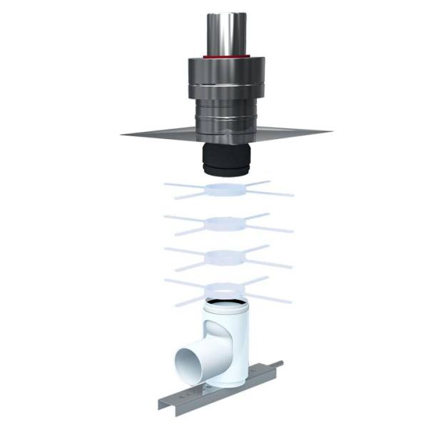 Bertrams Standardbausatz für Schachtmontage EW flex DN 80 VA Edelstahl