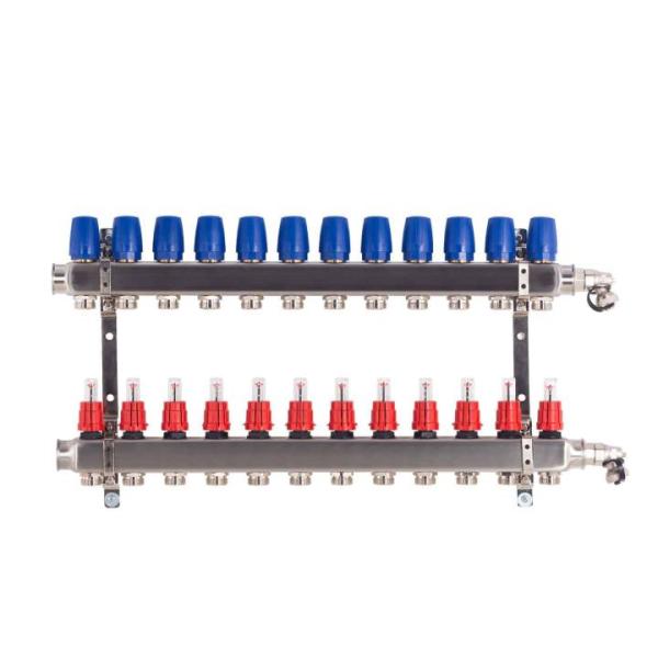 Heizkreisverteiler BASIC für Fußbodenheizung, 12 Heizkreise