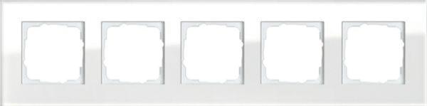 Gira Rahmen 5-fach weiß glas Esprit 021512
