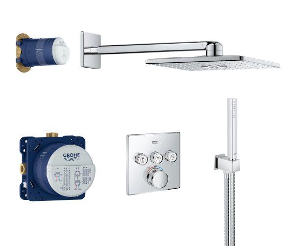 GROHE UP-Duschsystem GRT SmartControl 34804 eckige Form mit THM KB HB chrom