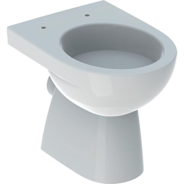 Geberit Renova Stand-WC Tiefspüler, Abg. teilgeschl.Form, T:49cm, weiß