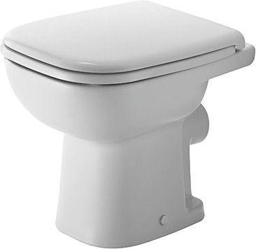 Stand-WC D-Code 480 mm Tiefspüler, Abgang waagrecht, weiß
