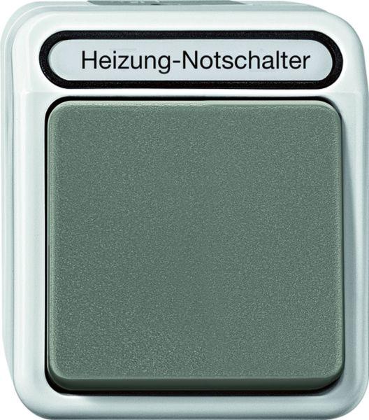 Merten Kontroll-Heizungsschalter lgr mit AQUASTAR MEG3448-8029 AP IP44 1-fach