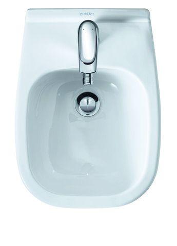 Duravit Wand-Bidet D-Code Compact 480 mm mit ÜL mit HLB 1 HL weiß