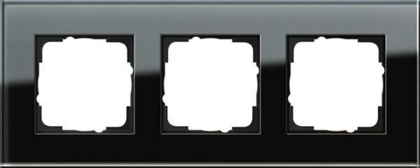 Gira Rahmen 3-fach schwarz glas Esprit 021305