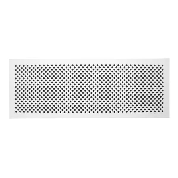 Zehnder Designgitter CLD breit Pisa weiß 430 x 160 mm, Ansicht frontal - Selfio