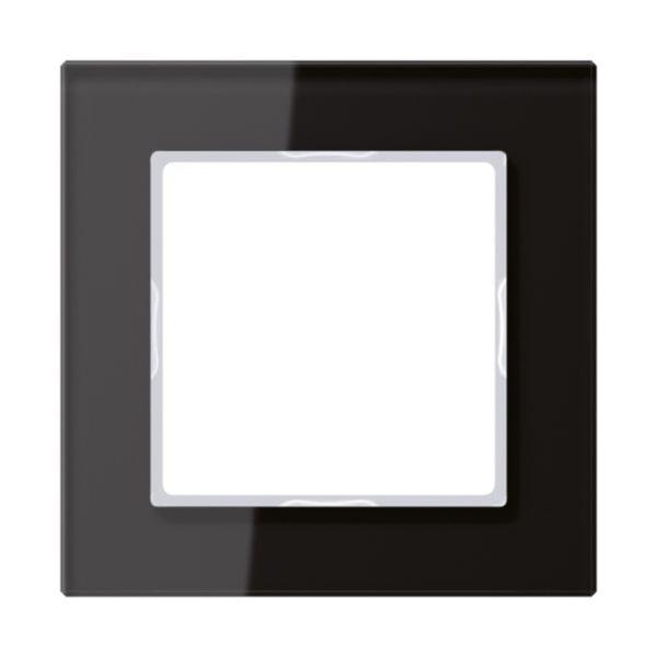 Jung Einbaurahmen 1-fach schwarz glänzend Glas für GEB-K A / A CREATION AC 581 GL SW