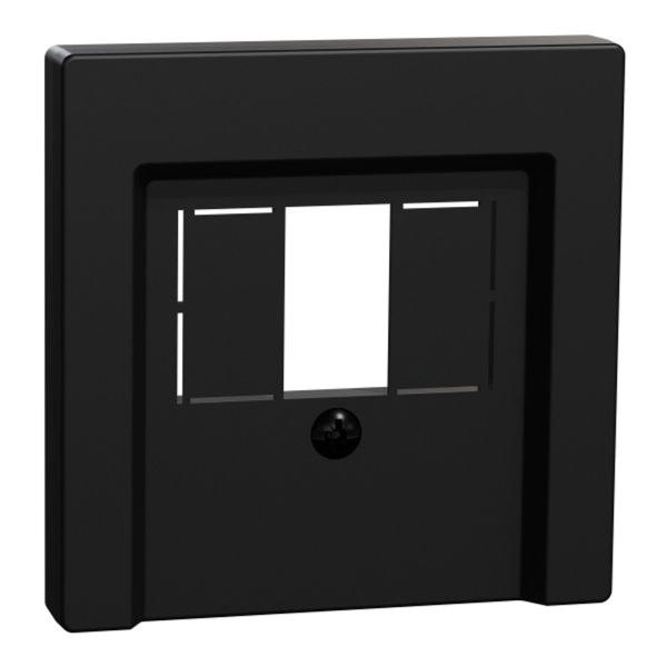 Merten Zentralplatte TAE schwarz Schraubbef MEG4250-0403 mit ohne Beschriftungsfeld