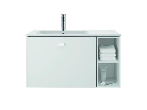 Duravit MWT ME by Starck 830 mm weiß mit ÜL mit HLB 1 HL Becken links